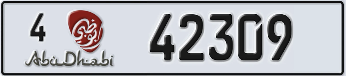 UAE License Plate Abu Dhabi 4 42309