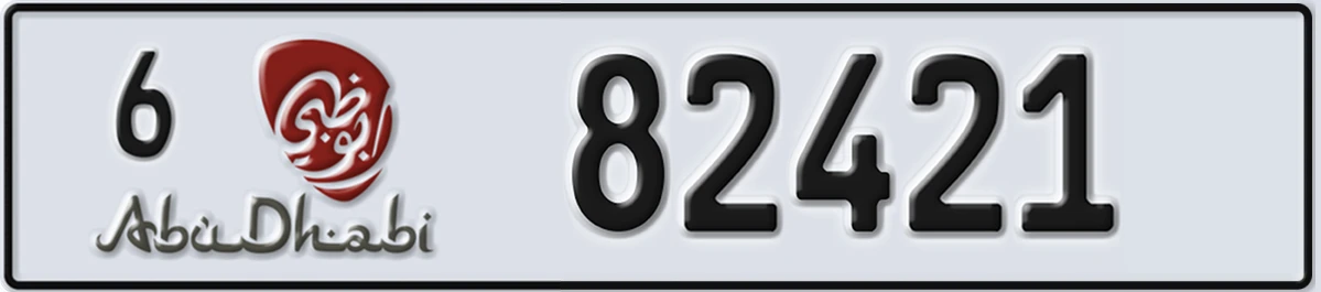 UAE License Plate Abu Dhabi 6 82421