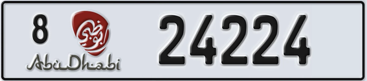UAE License Plate Abu Dhabi 8 24224