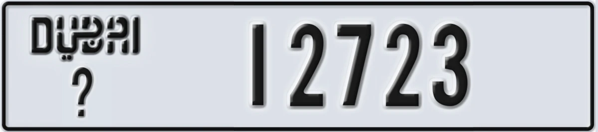 UAE License Plate Dubai @ 12723