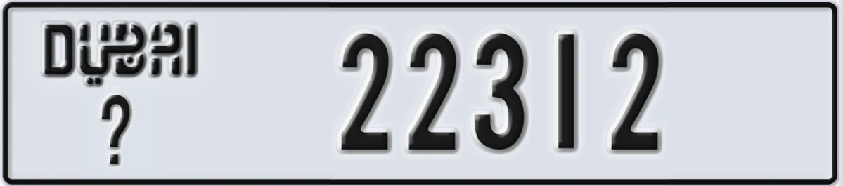 UAE License Plate Dubai @ 22312