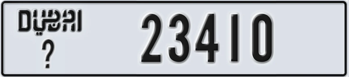 UAE License Plate Dubai @ 23410