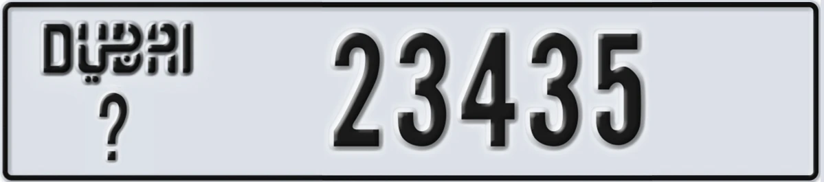 UAE License Plate Dubai @ 23435