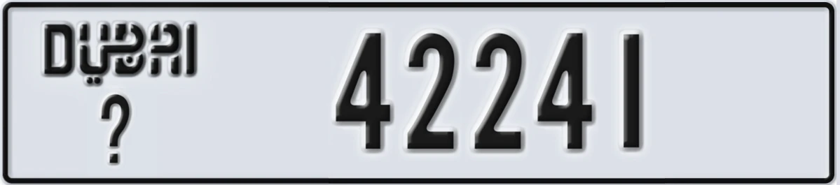 UAE License Plate Dubai @ 42241