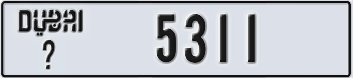 UAE License Plate Dubai @ 5311