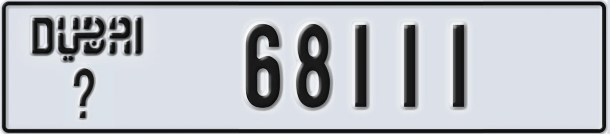 UAE License Plate Dubai @ 68111