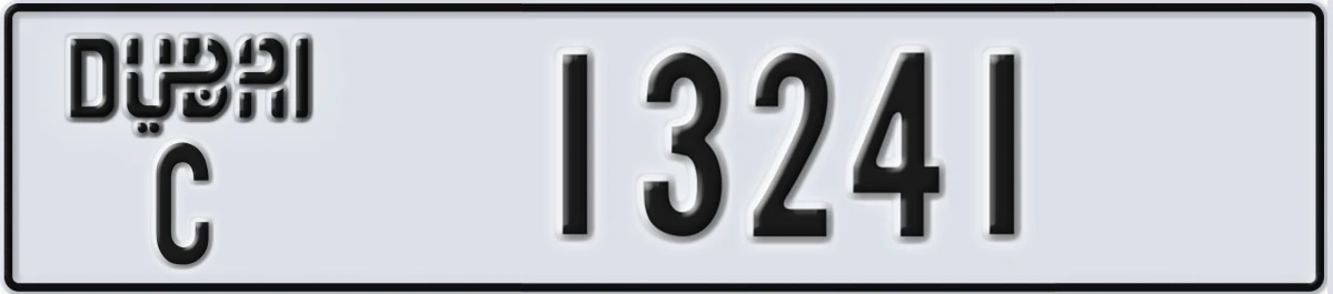 UAE License Plate Dubai C 13241