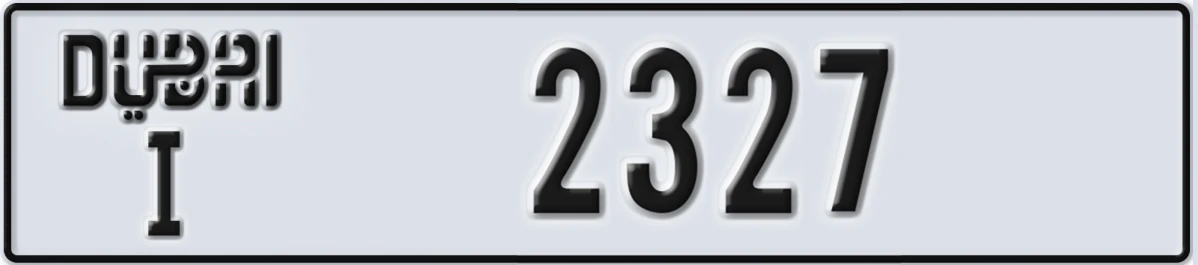 UAE License Plate Dubai I 2327
