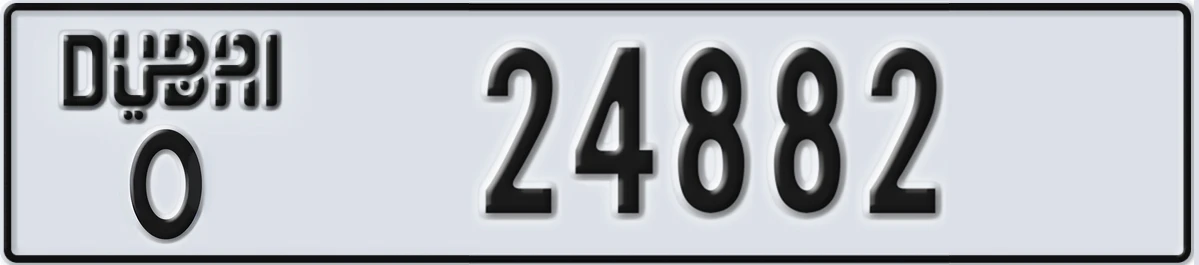 UAE License Plate Dubai O 24882