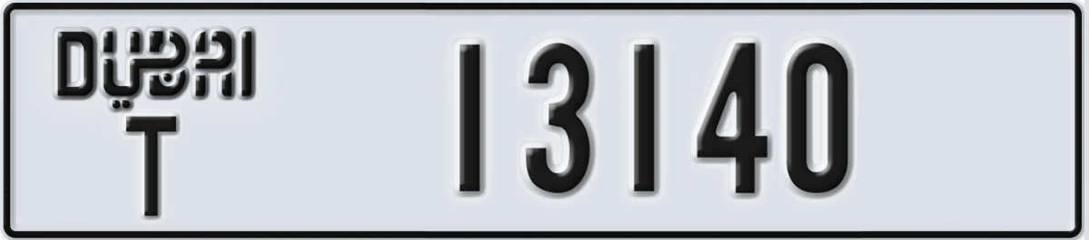 UAE License Plate Dubai T 13140