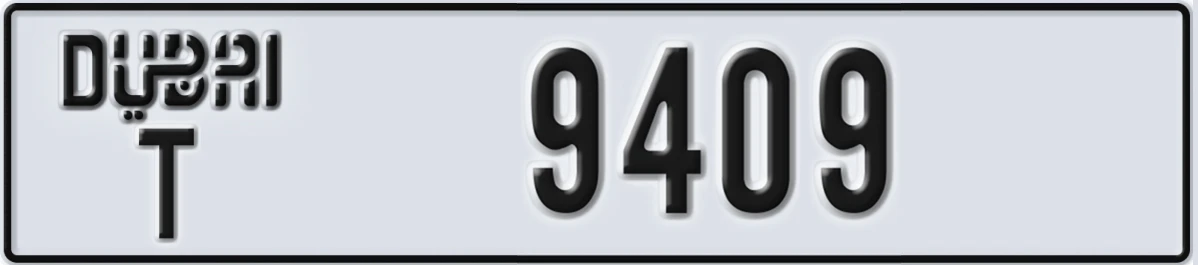 UAE License Plate Dubai T 9409