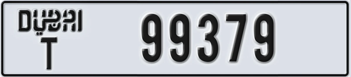 UAE License Plate Dubai T 99379