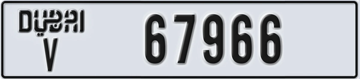 UAE License Plate Dubai V 67966