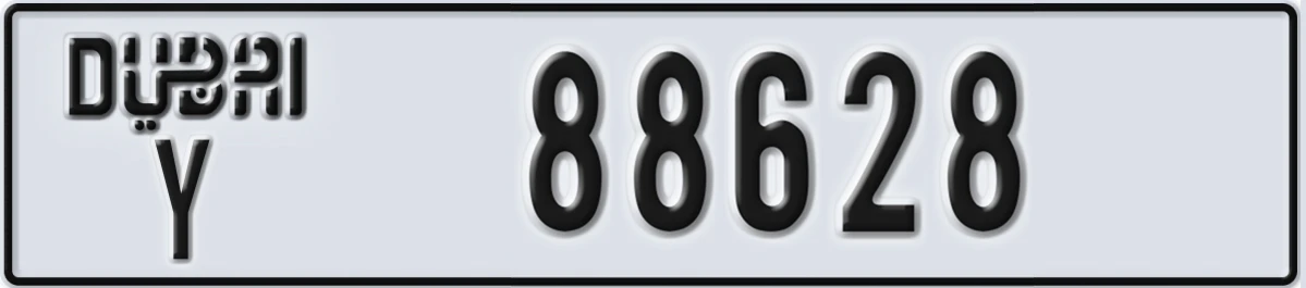UAE License Plate Dubai Y 88628