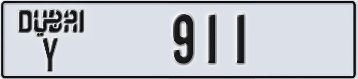 UAE License Plate Dubai Y 911